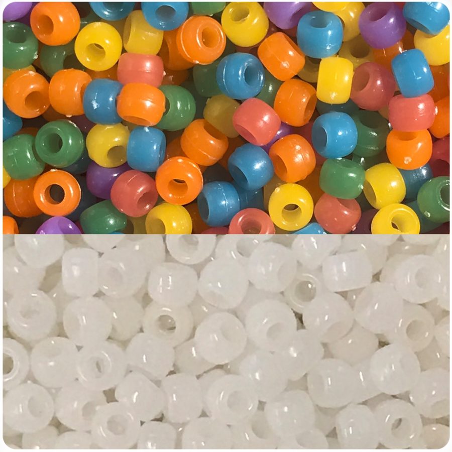 100 SolarActive® UV Colour Changing Pony Beads MADE IN THE USA CPSIA